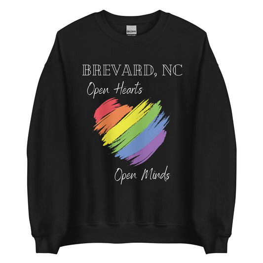 Brevard, NC - Open Hearts, Open Minds Sweatshirt